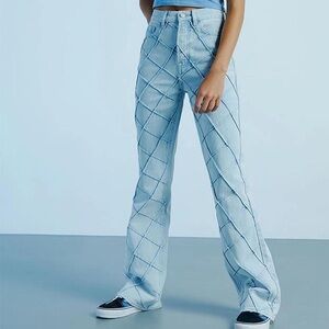 NWT PacSun Light Blue Pintuck High Waisted Jeans